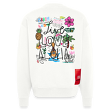 Draevenor, Blumen, 1st | Heavyweight Oversized Bio Sweater, Unisex - OFF WHITE
