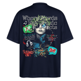 Apollan, Musik, 1st | Blaster, Oversize Bio T-Shirt, Unisex - Navy
