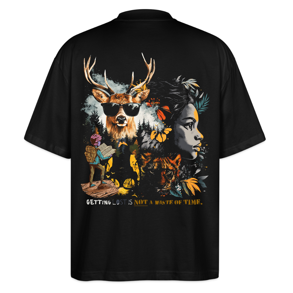 Orphean, Reh, 1st | Blaster, Oversize Bio T-Shirt, Unisex - Schwarz