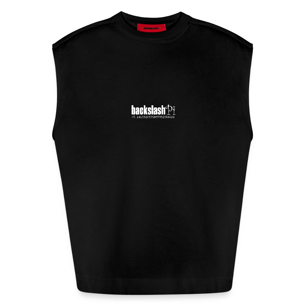 Diony, Wolf, 1st | Heavyweight Oversized Bio Tank Top, Unisex - SOLID BLACK