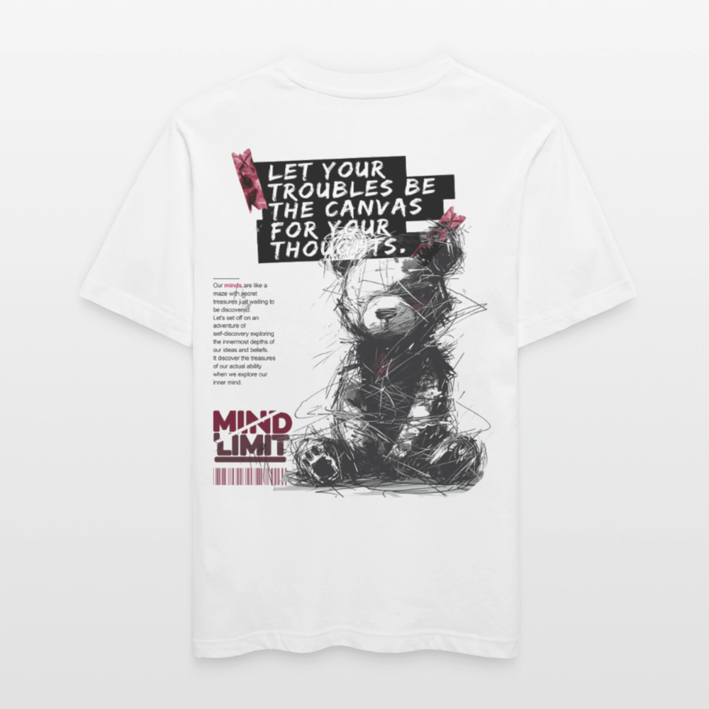Zentharis, Bär, 1st | Essential, Relaxed Fit Unisex Bio T-Shirt - Weiß