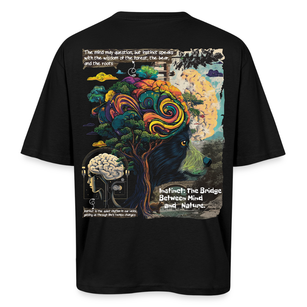 Aphroan, Bär, 1st | Breezy, Oversized Unisex T-Shirt - Schwarz