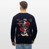 Hephani, Schlange, 1st | Roller, Unisex Bio-Sweatshirt - Navy