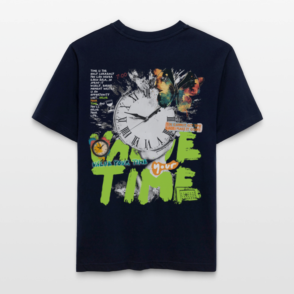 Ifrit, Uhr, 1st | Essential, Relaxed Fit Unisex Bio T-Shirt - Navy