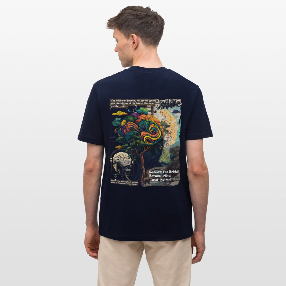 Aphroan, Bär, 1st | Essential, Relaxed Fit Unisex Bio T-Shirt - Navy