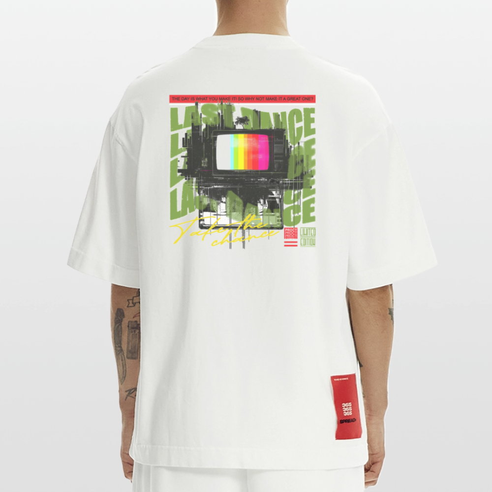 Oblivionis, Fernseher, 1st | Heve, Heavyweight Oversized Bio T-Shirt, Unisex - OFF WHITE