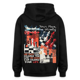 Heraa, Schach, 1st | Freshhood, Oversized Unisex Hoodie - Schwarz
