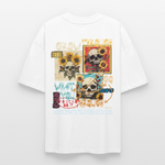 Odysseus2, Totenköpfe, 1st | Blaster, Oversize Bio T-Shirt, Unisex - Weiß
