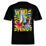 Perseus, Beten, 1st | Essential, Relaxed Fit Unisex Bio T-Shirt - Schwarz