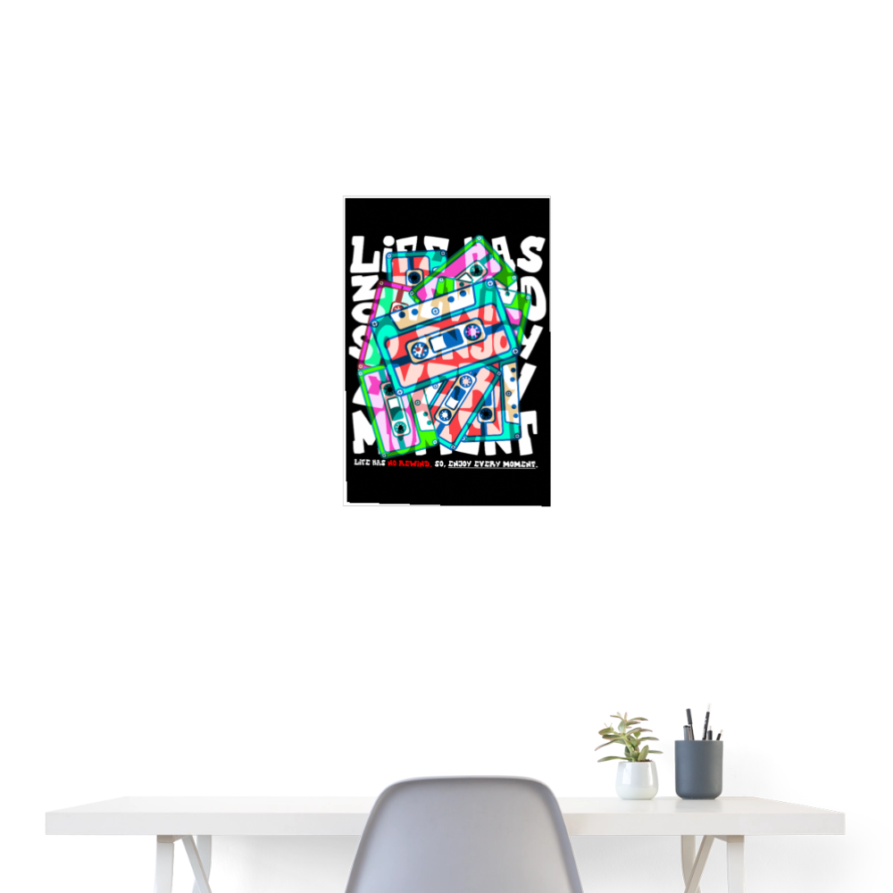 Raijin, Kassetten, 1st | Poster 40x60 cm - Weiß