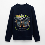 Harith, Schmetterling, 1st | Roller, Unisex Bio-Sweatshirt - Navy
