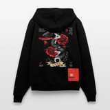 Hephani, Schlange, 1st | Heavyweight Oversized Bio Zip Hoodie, Unisex - SOLID BLACK