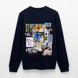 Jade, Augen, 1st | Roller, Unisex Bio-Sweatshirt - Navy