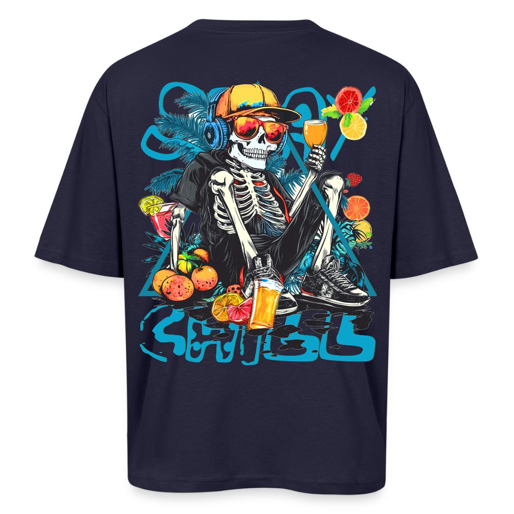 Calveron, Skelet, 1st | Breezy, Oversized Unisex T-Shirt - Navy