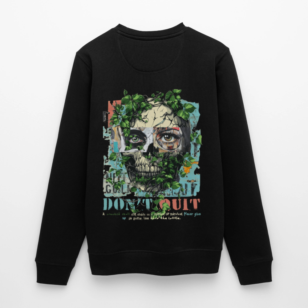 Persephi, Totenkopf, 1st | Roller, Unisex Bio-Sweatshirt - Schwarz