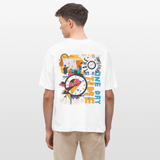 Arkenthos, Uhr, 1st | Blaster, Oversize Bio T-Shirt, Unisex - Weiß