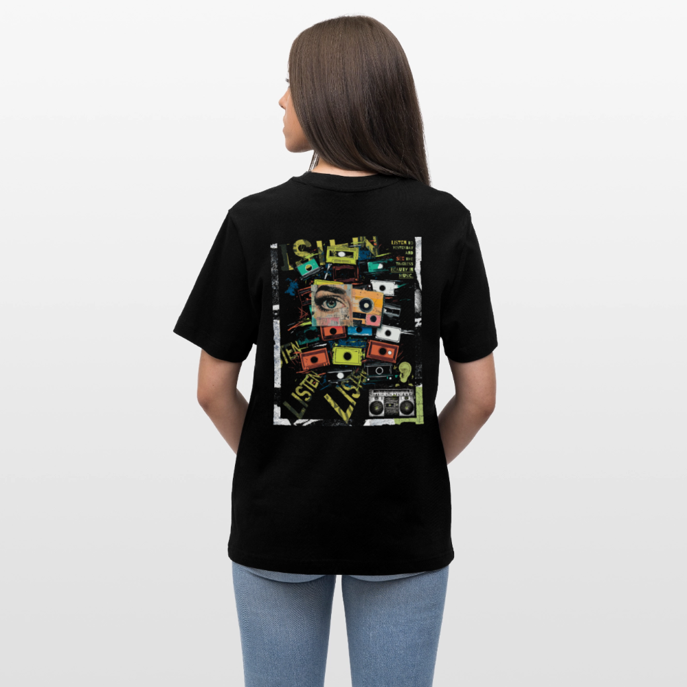 Orphean, Reh, 1st | Essential, Relaxed Fit Unisex Bio T-Shirt - Schwarz