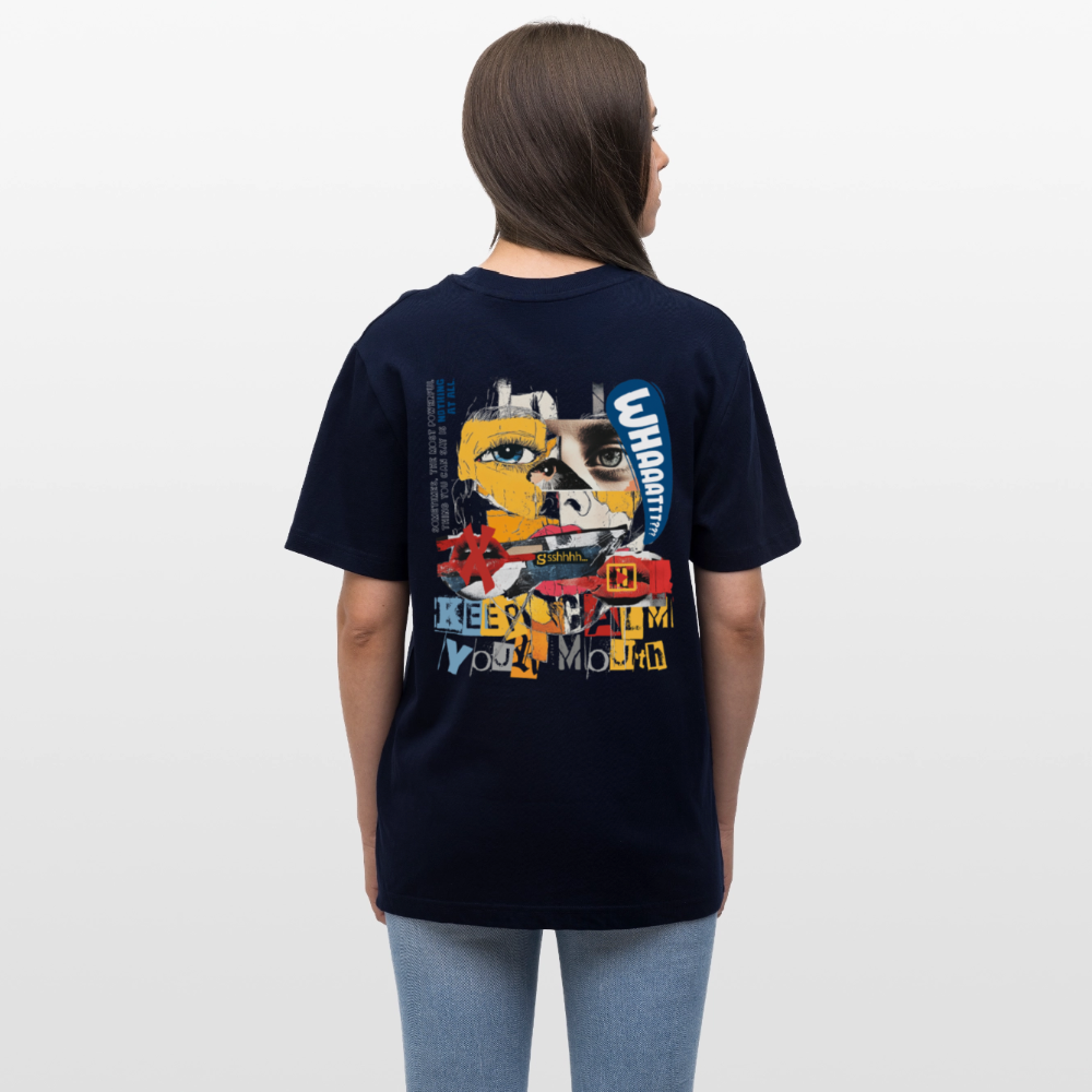 Kronan, Gesicht, 1st | Essential, Relaxed Fit Unisex Bio T-Shirt - Navy