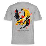 Quasaris, Banane, 1st | Essential, Relaxed Fit Unisex Bio T-Shirt - Grau meliert