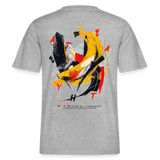 Quasaris, Banane, 1st | Essential, Relaxed Fit Unisex Bio T-Shirt - Grau meliert