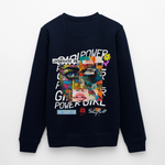 Xizir, Gesicht, 1st | Roller, Unisex Bio-Sweatshirt - Navy