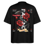 Hephani, Schlange, 1st | Blaster, Oversize Bio T-Shirt, Unisex - Schwarz