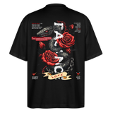 Hephani, Schlange, 1st | Blaster, Oversize Bio T-Shirt, Unisex - Schwarz