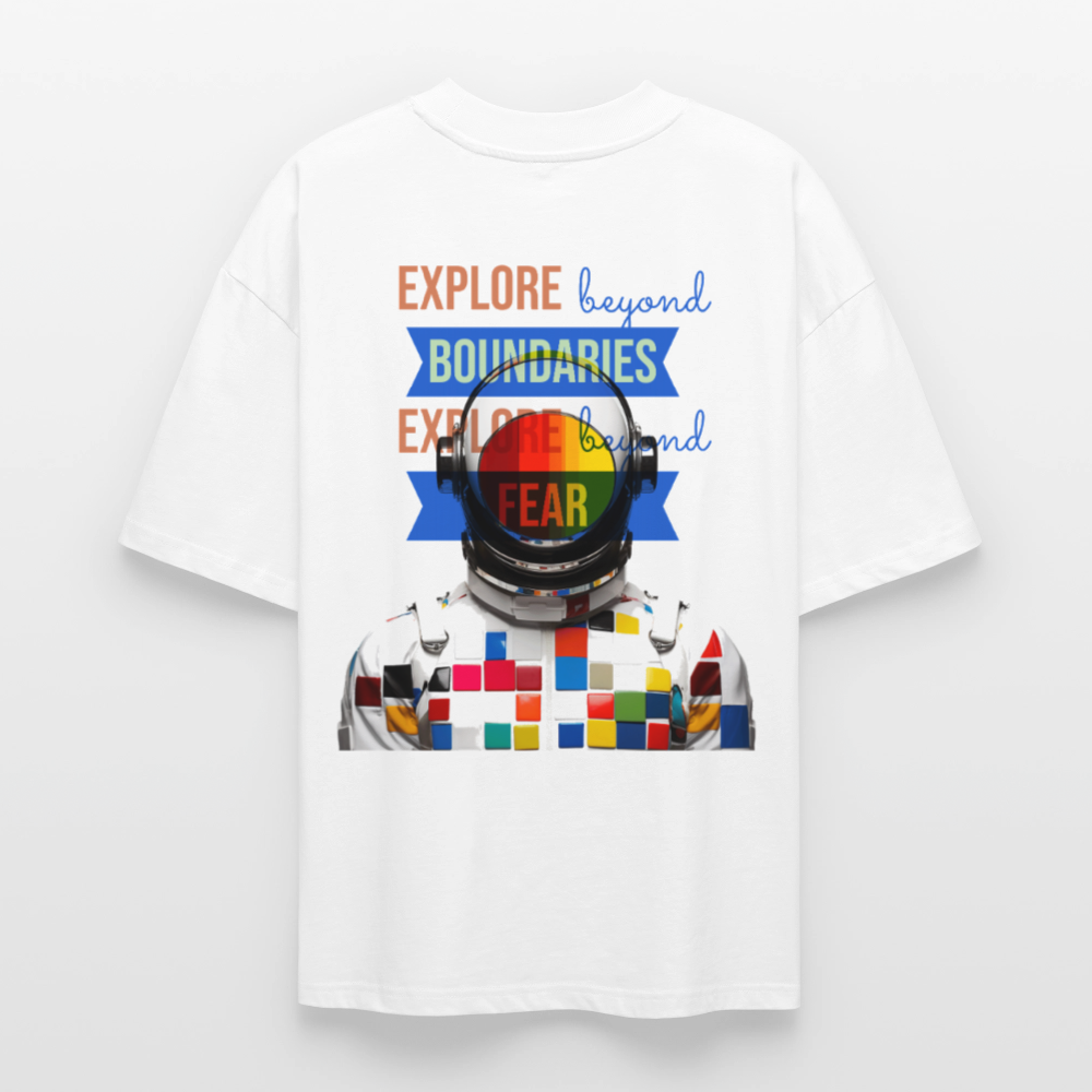 Jovareth, Astronaut, 1st | Blaster, Oversize Bio T-Shirt, Unisex - Weiß