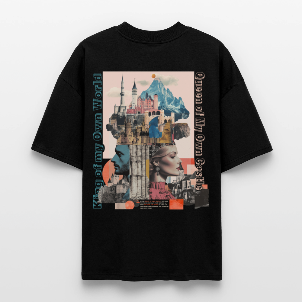 Zephiron, Schloss, 1st | Blaster, Oversize Bio T-Shirt, Unisex - Schwarz