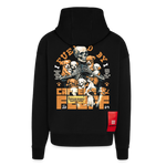 Nyxian, Skelet & Welpen, 1st | Heavyweight Oversized Bio Zip Hoodie, Unisex - SOLID BLACK