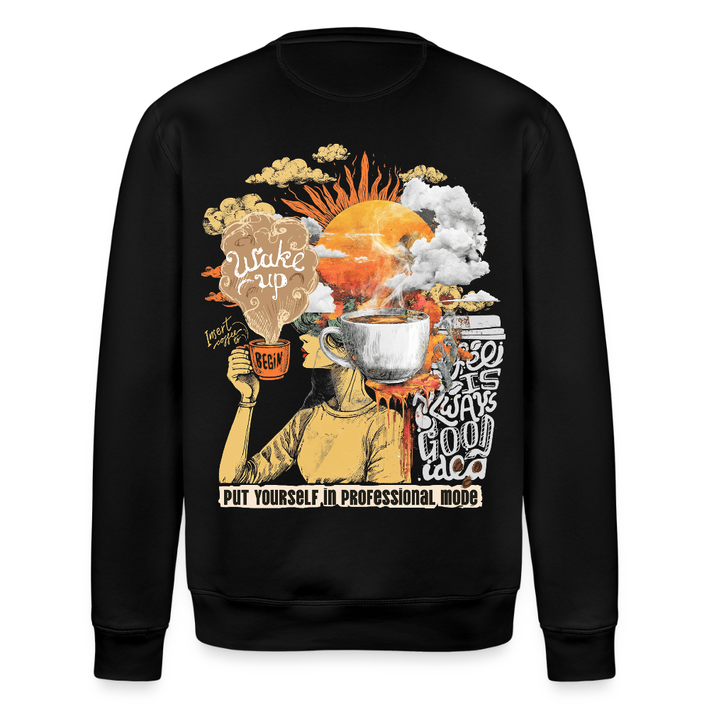Artema, Kaffee, 1st | Roller, Unisex Bio-Sweatshirt - Schwarz