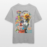Verdantis, Blaue Augen, 1st | Essential, Relaxed Fit Unisex Bio T-Shirt - Grau meliert