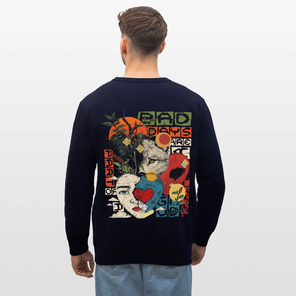 Eosan, Wolf, 1st | Roller, Unisex Bio-Sweatshirt - Navy