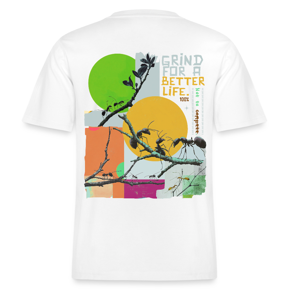 Draganis, Ameisen, 1st | Essential, Relaxed Fit Unisex Bio T-Shirt - Weiß