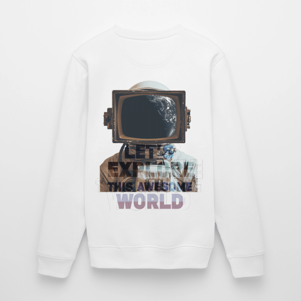 Denebris, Astronaut, 1st | Roller, Unisex Bio-Sweatshirt - Weiß