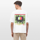 Oblivionis, Fernseher, 1st | Blaster, Oversize Bio T-Shirt, Unisex - Weiß