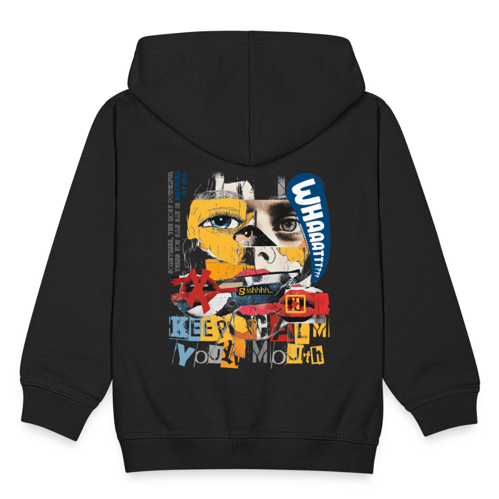 Kronan, Gesicht, 1st | Kinder Zip Hoodie - Schwarz