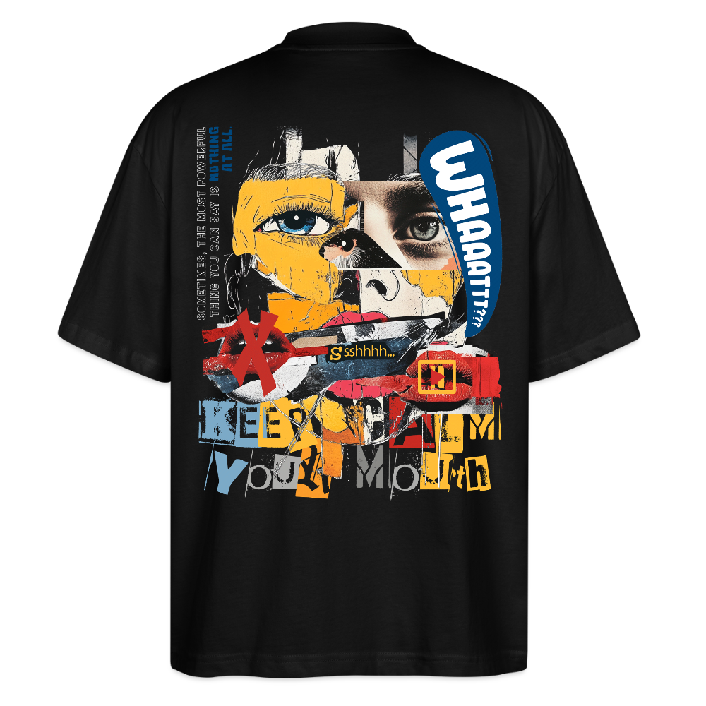 Kronan, Gesicht, 1st | Blaster, Oversize Bio T-Shirt, Unisex - Schwarz