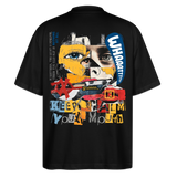 Kronan, Gesicht, 1st | Blaster, Oversize Bio T-Shirt, Unisex - Schwarz