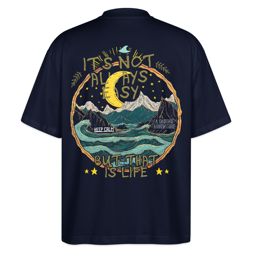 Izanami, Berge, 1st | Blaster, Oversize Bio T-Shirt, Unisex - Navy