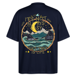 Izanami, Berge, 1st | Blaster, Oversize Bio T-Shirt, Unisex - Navy