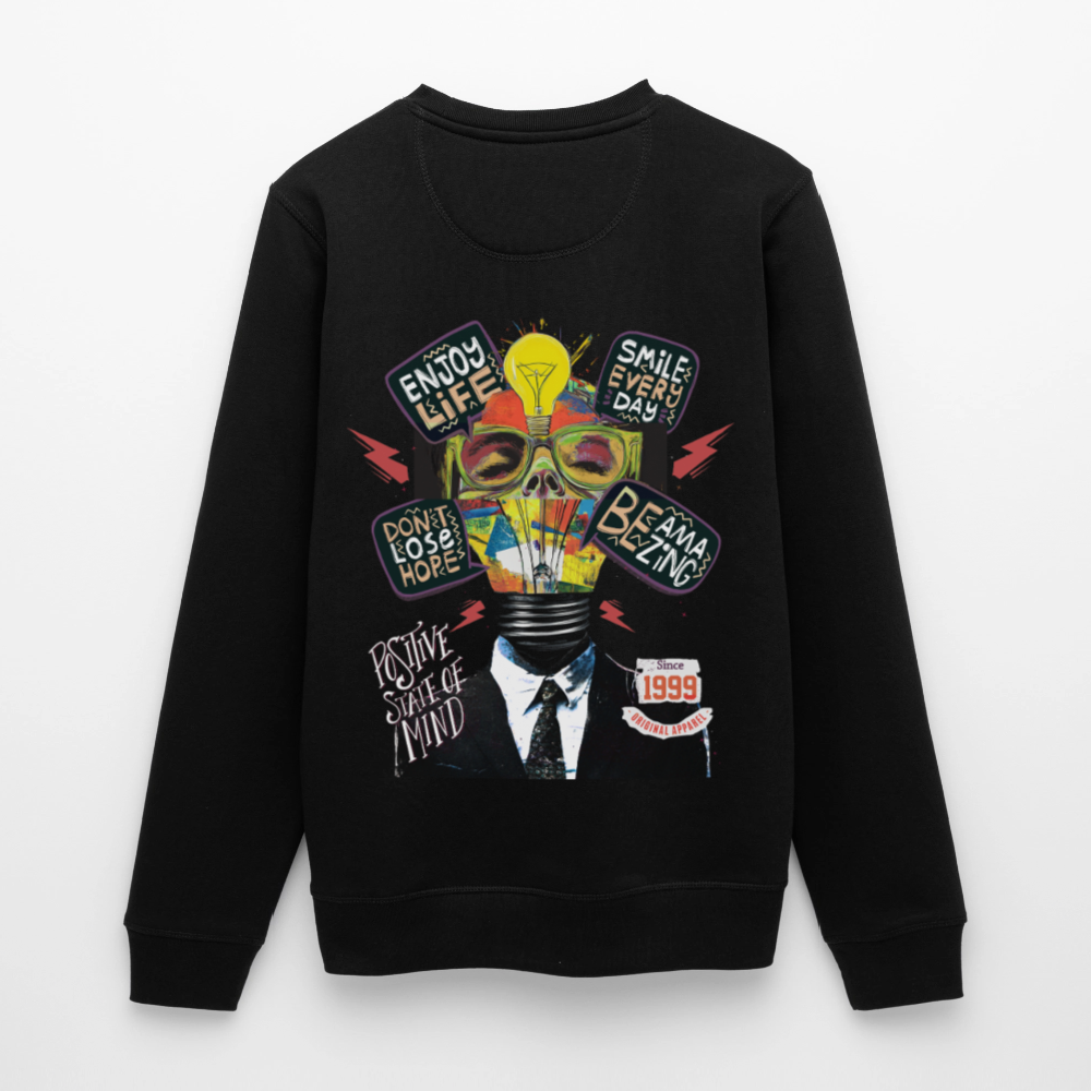 Dandan, Glühbirne, 1st | Roller, Unisex Bio-Sweatshirt - Schwarz