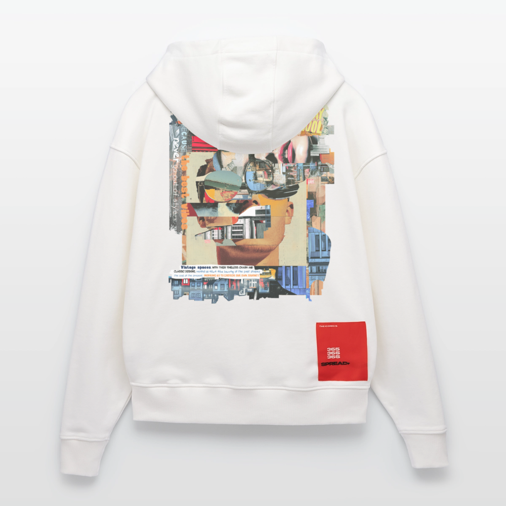 Seraphion, Gesichter, 1st | Heavyweight Oversized Bio Zip Hoodie, Unisex - OFF WHITE