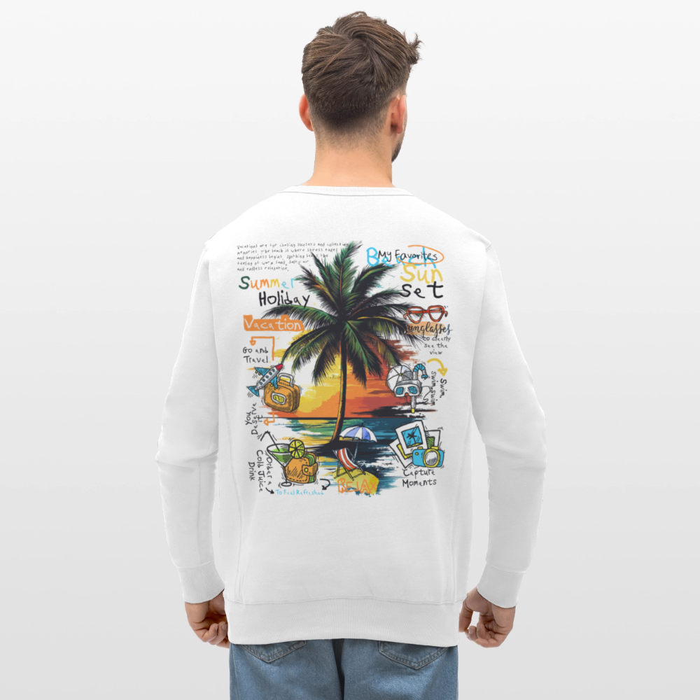 Magnarion, Palmen, 1st | Roller, Unisex Bio-Sweatshirt - Weiß