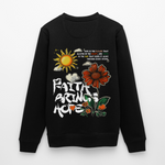 Odin , Blume, 1st | Roller, Unisex Bio-Sweatshirt - Schwarz