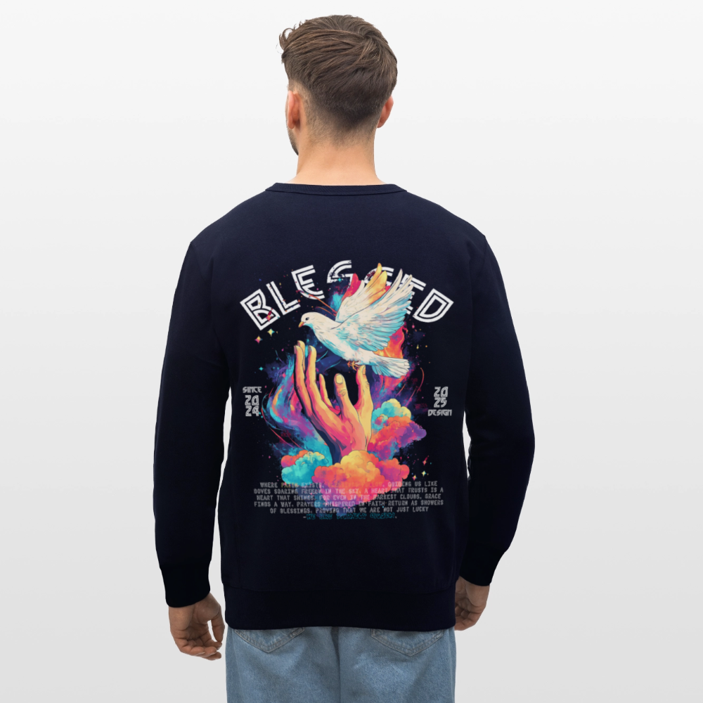 Posei, Taube, 1st | Roller, Unisex Bio-Sweatshirt - Navy