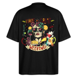 Ruh, Trauben, 1st | Blaster, Oversize Bio T-Shirt, Unisex - Schwarz