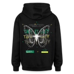 Hesinkar, Schmetterling, 1st | Freshhood, Oversized Unisex Hoodie - Schwarz