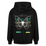 Hesinkar, Schmetterling, 1st | Freshhood, Oversized Unisex Hoodie - Schwarz