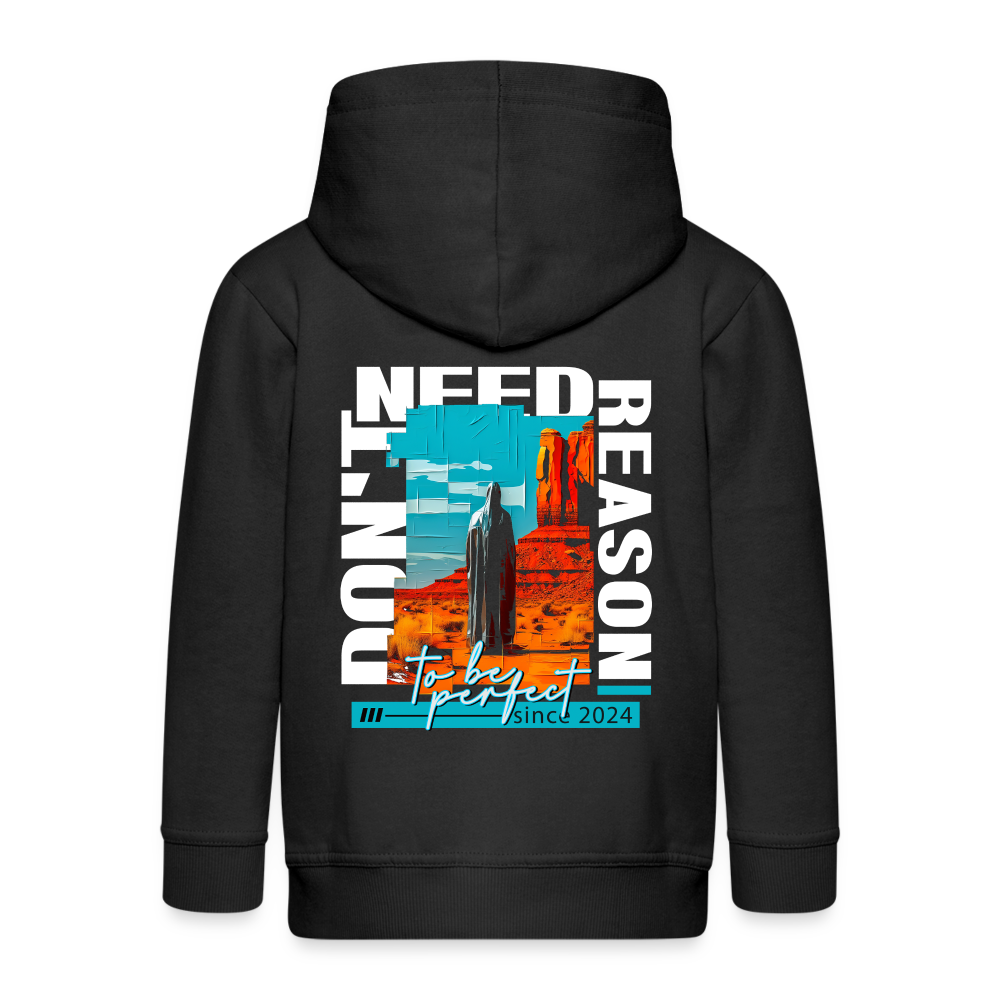 Fuxi, Wüste, 1st | Kinder Zip Hoodie - Schwarz